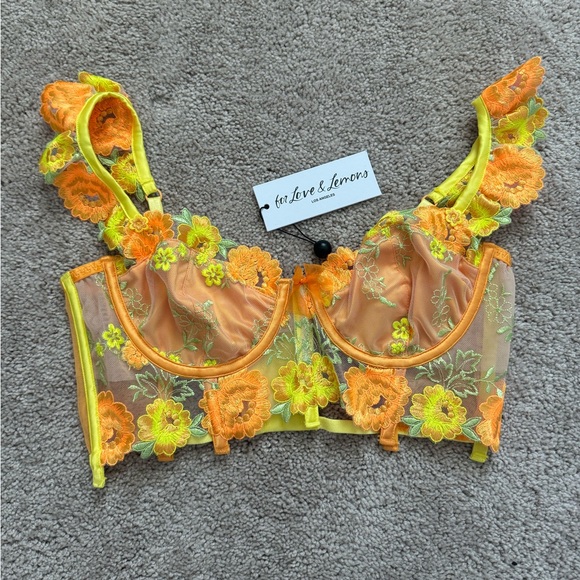 For Love and Lemons - embroidered bra/bustier - Picture 1 of 4